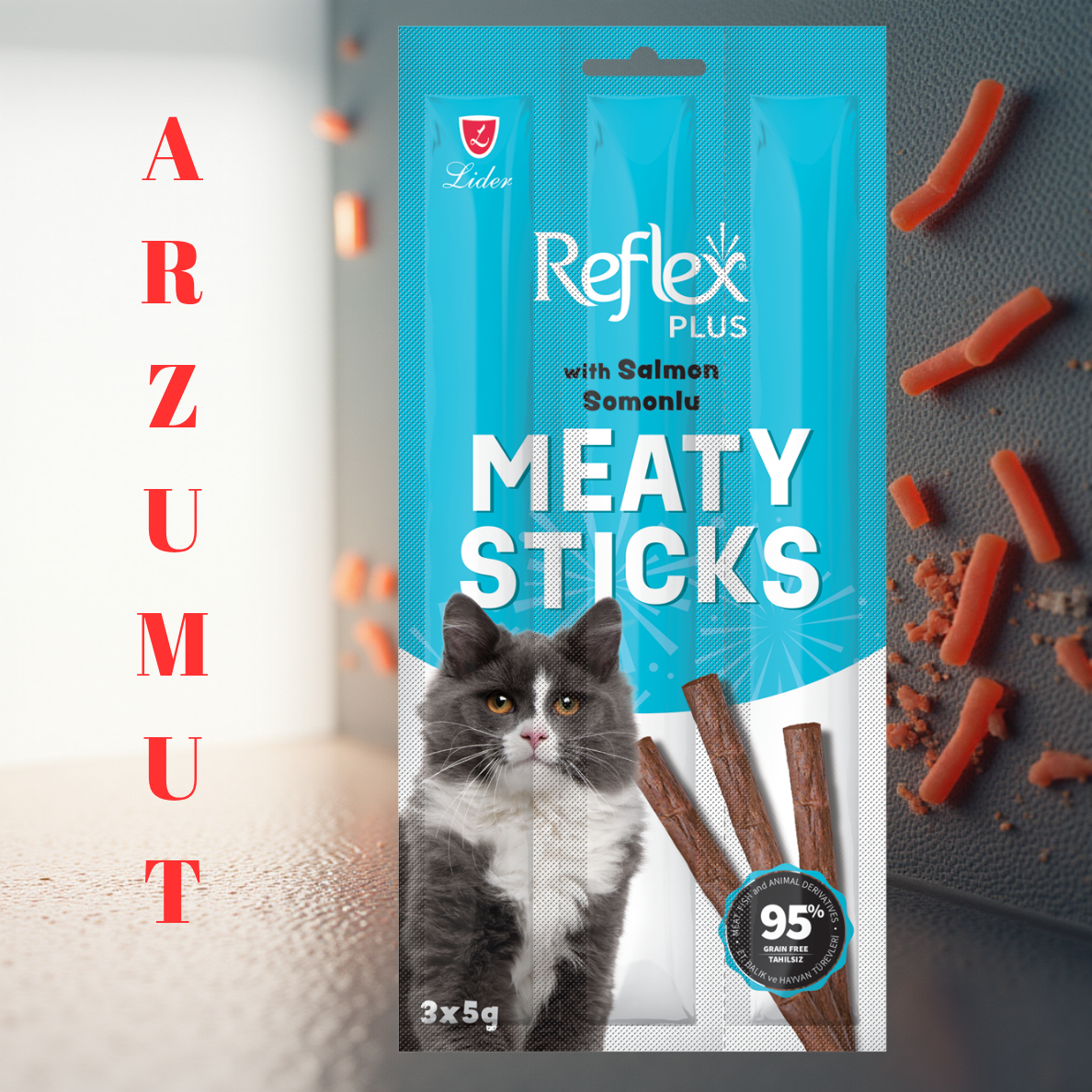 Reflex Meaty Sticks / Somonlu Çubuk 3 x 5 Gr