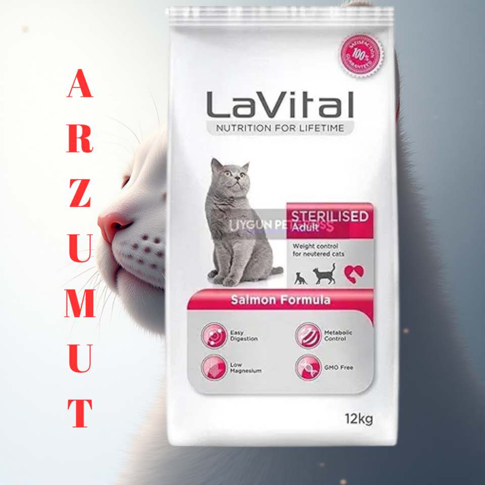 LaVital Kısırlaştırılmış Kuru Kedi Maması (Sterilised Adult) Somonlu 12 Kg