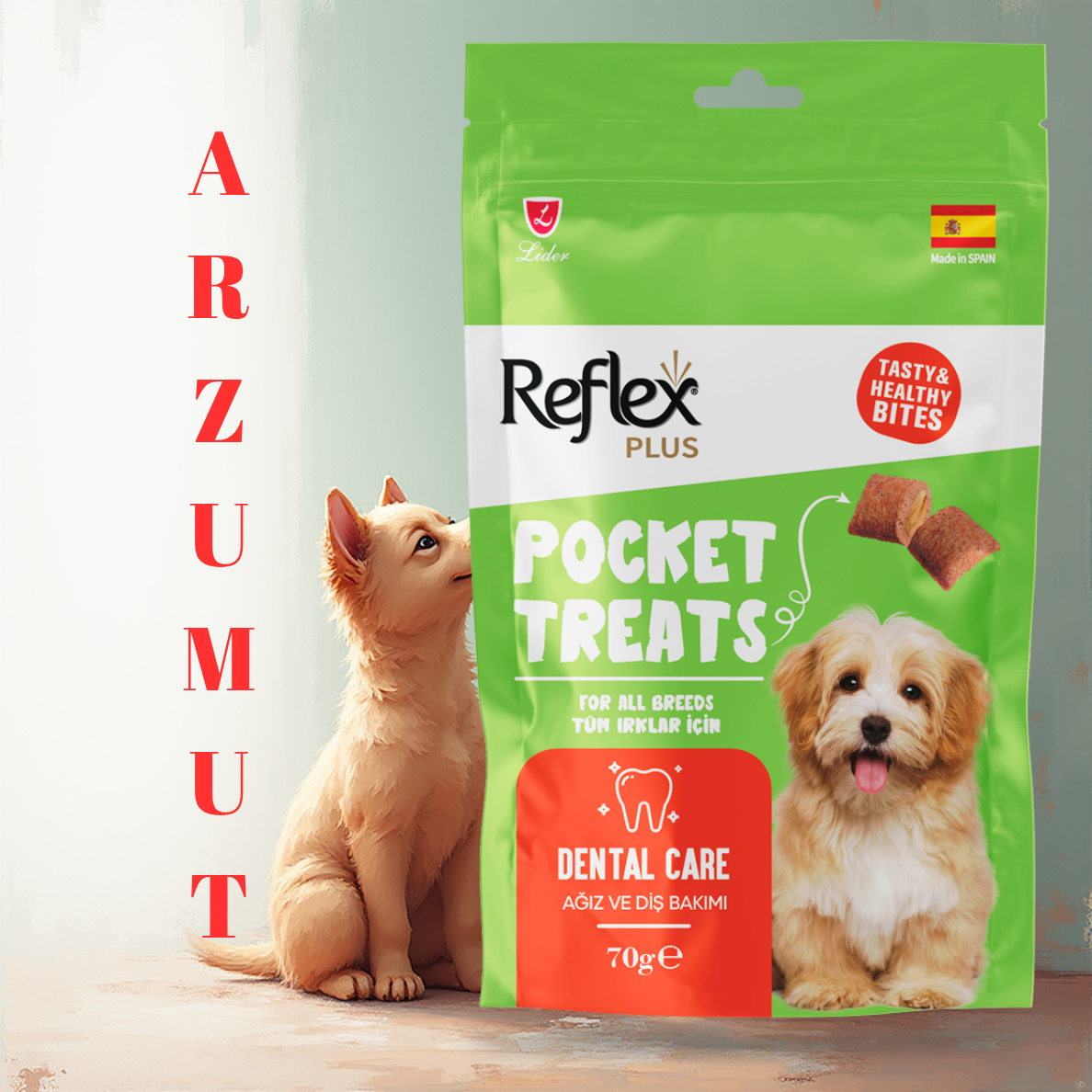 Reflex Pocket Treats Ağız ve Diş Sağlığı İçin Köpek Ödül Maması 70 Gr