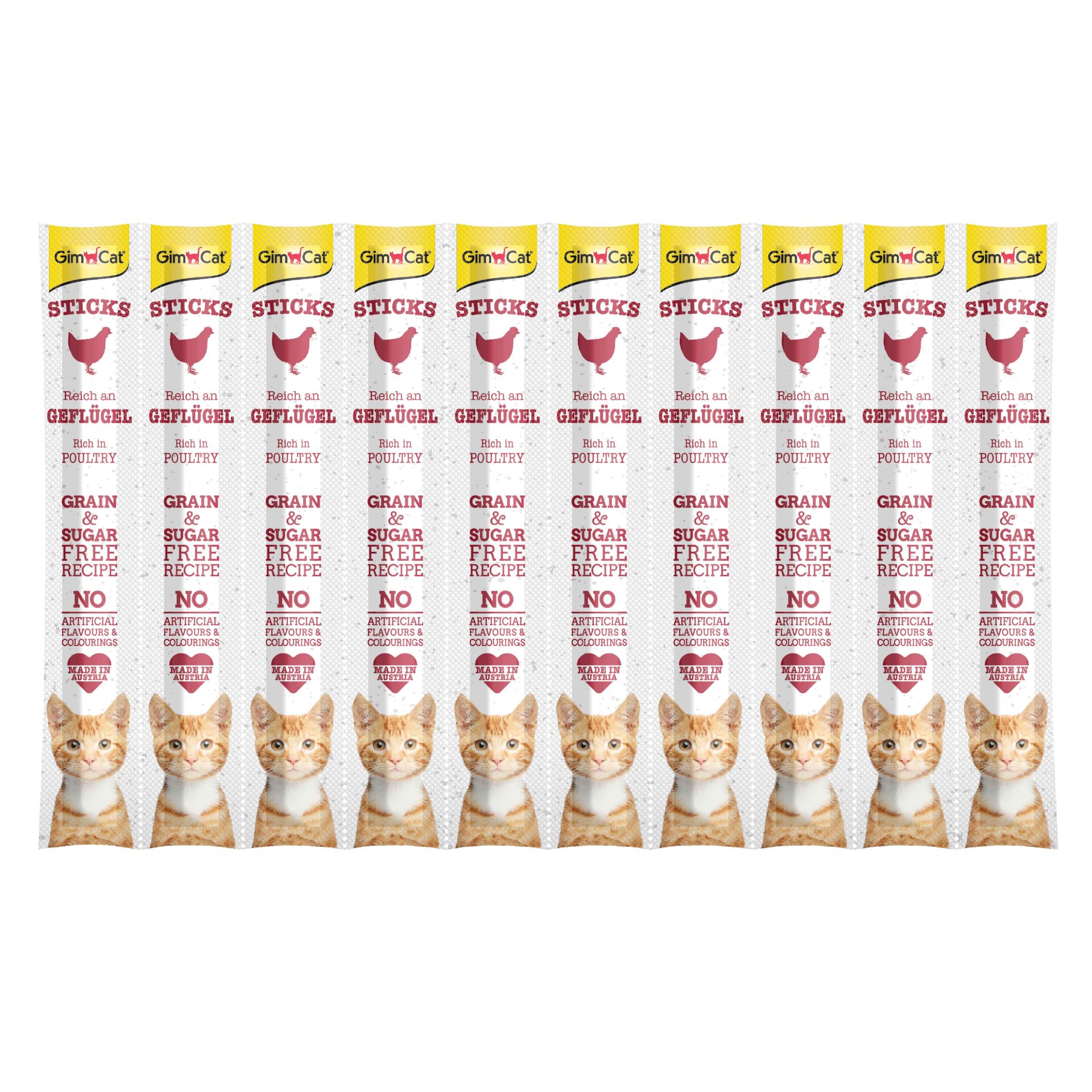 GimCat Sticks Kümes Hayvanı Tavuklu Ödül Çubukları 50 gr - 10lu | ARZUMUT